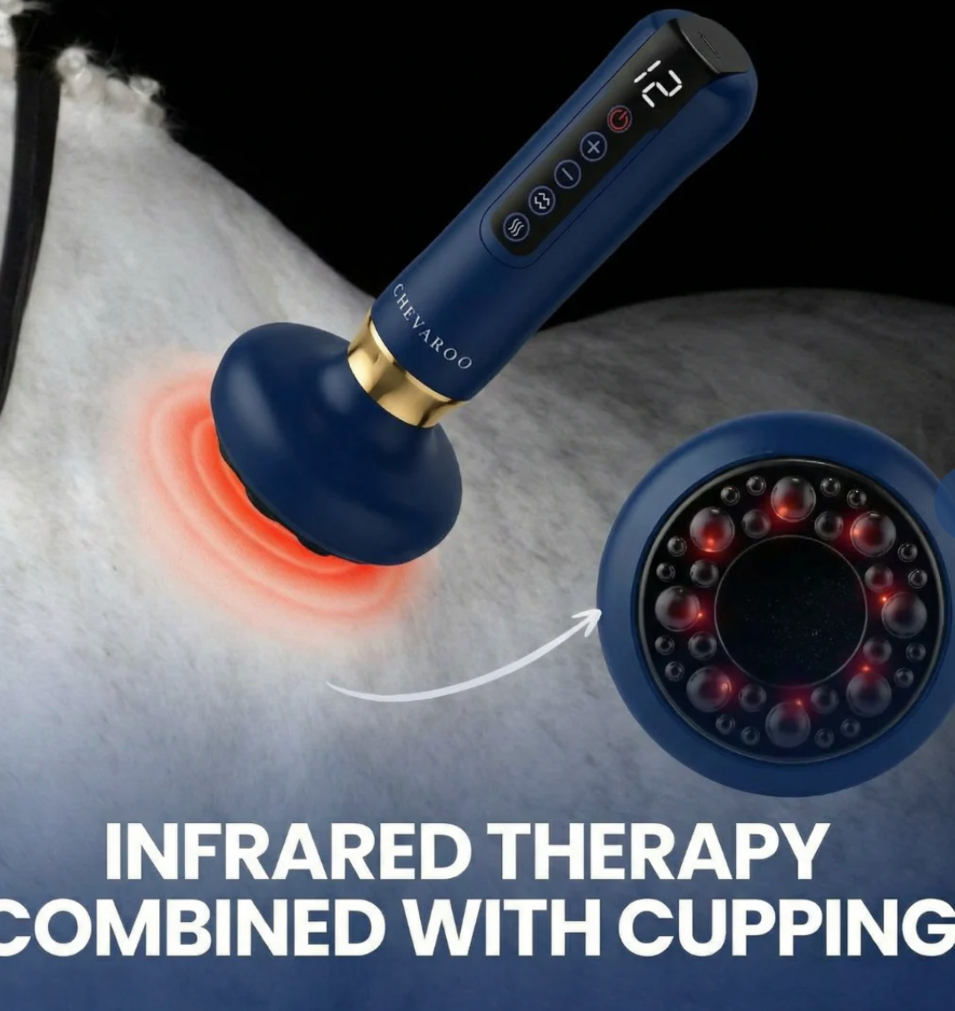 Chevaroo infrared and cupping therapy tool used on a horse